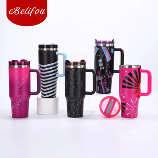 Belifou Garrafa Térmica Copo Boneca Rosa 1200ml Inox Com Tampa e Canudo Personalizado Mod…