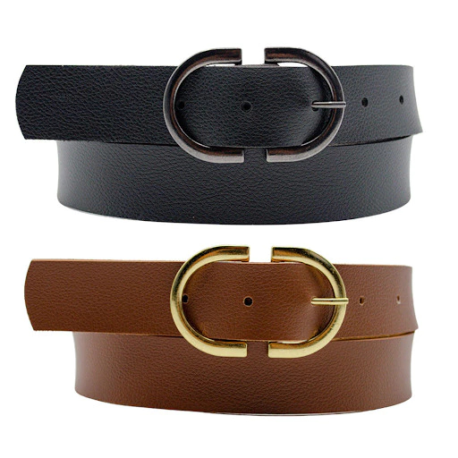 Kit 2 Cinto Feminino Fivela 2D Dupla Redonda Moda Atual Inverno Verão em Oferta na Shopee