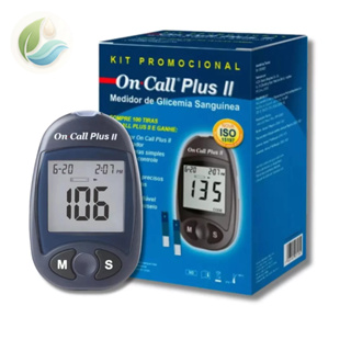 Kit Medidor de Glicemia On Call Plus II + 100 Tiras + 100 Lancetas + 1 Lancetador em Oferta na Shopee