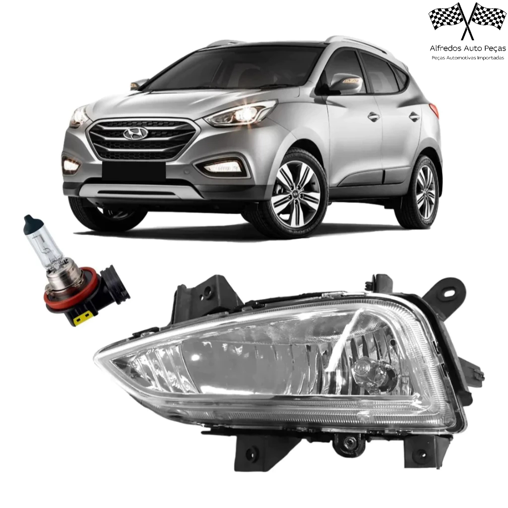 Farol Milha Auxiliar Dianteiro IX35 2015 2016 2017 2018 2019 2020 2021 Esquerdo Motorista