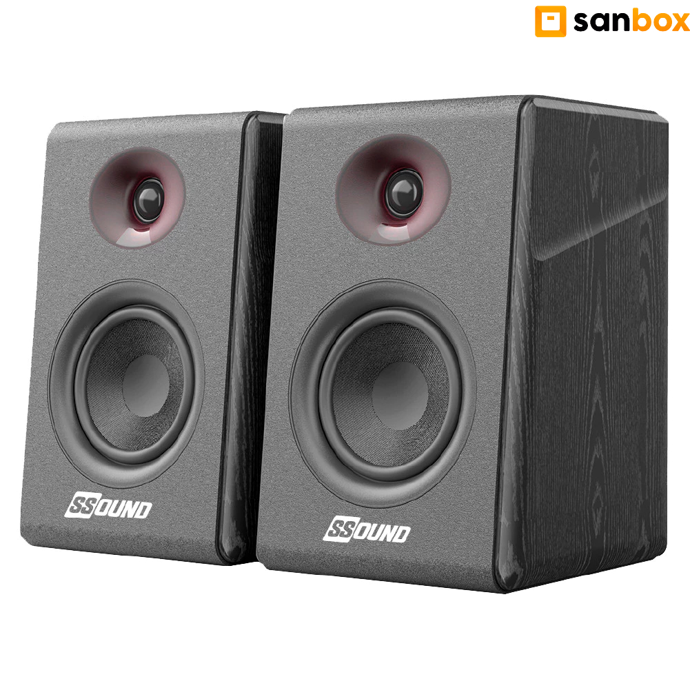 Monitor de Áudio Ssound SS-003 80W RMS Bluetooth/Optical/USB/RCA-Preto
