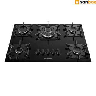 Cooktop 5 bocas Mueller Tripla Chama à Gás  Mesa de Vidro - Bivolt