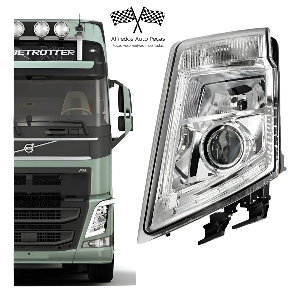 Farol Volvo Fh Fm 2008 2009 2010 2011 2012 2013 2014 Esquerdo