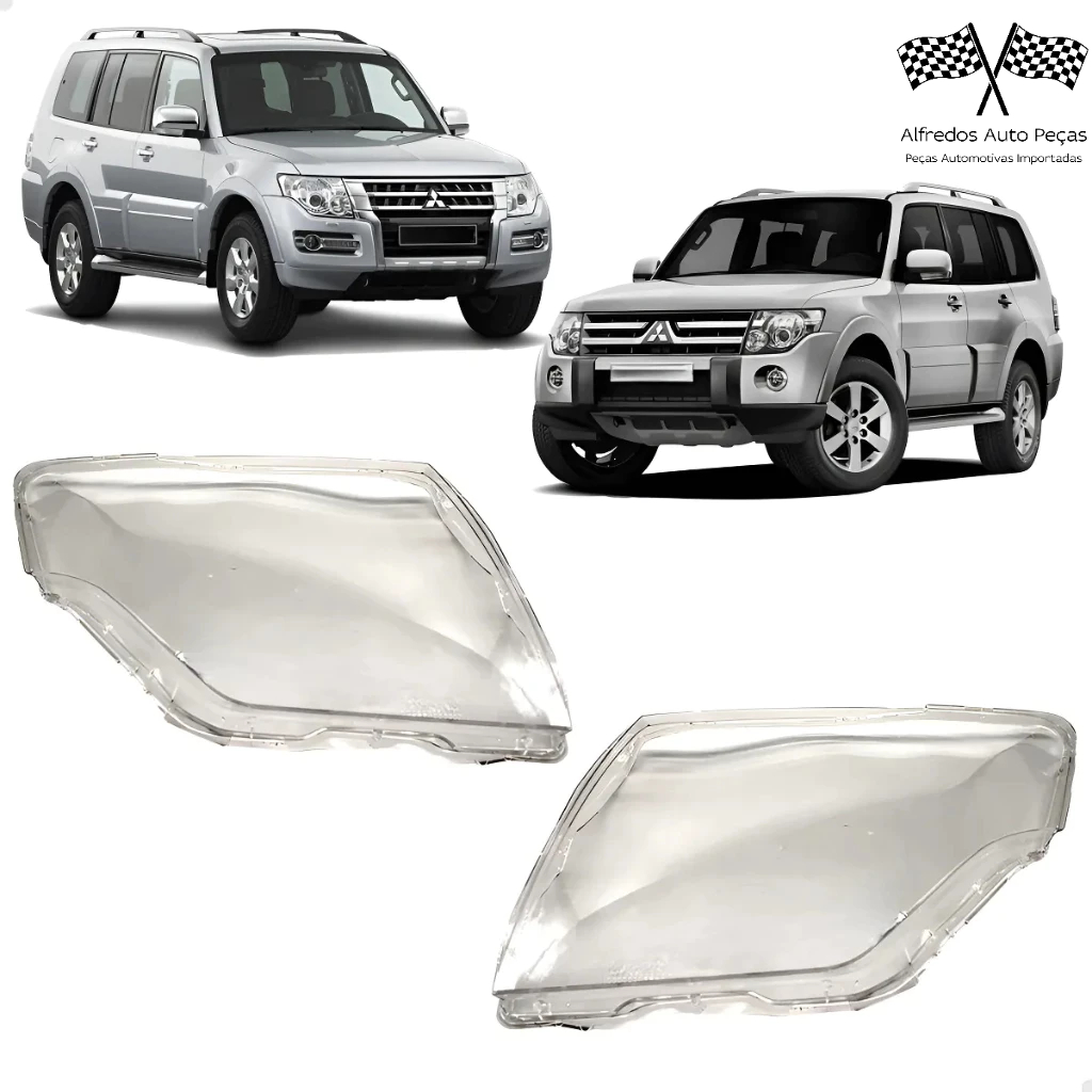 Par Lente Farol Mitsubishi Pajero Full 2008 2012 18 19 2021 Ambos Os Lados