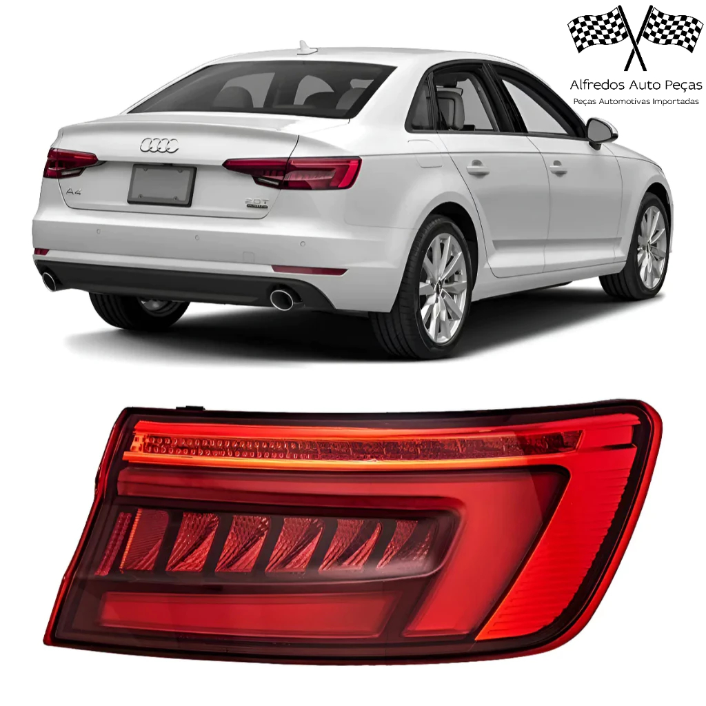 Lanterna Led Canto Audi A4 2016 2017 2018 2019 Direito Passageiro Vermelho 8W5945092