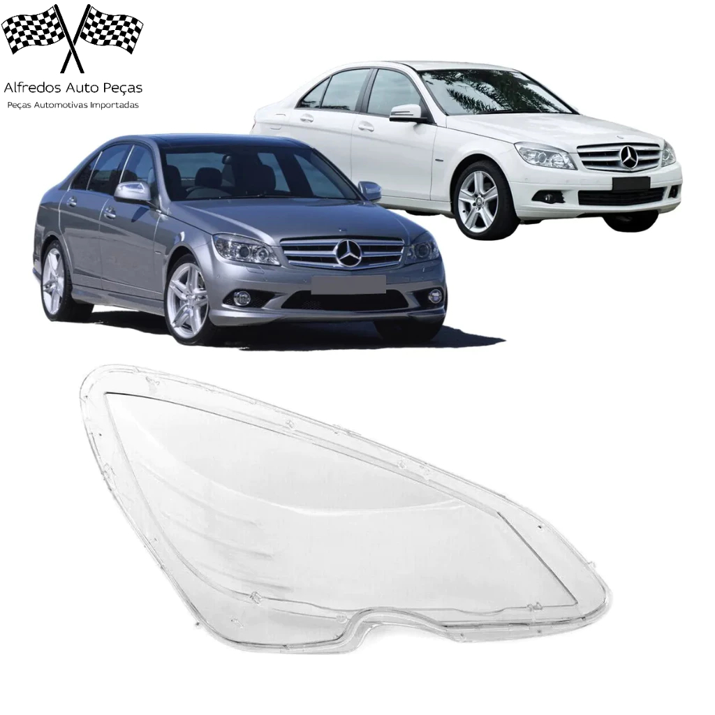 Lente Farol Mercedes C180 C200 C250 C300 2007 2008 2009 2010 2011 Direito Passageiro