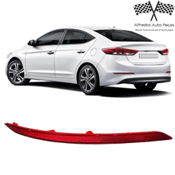 Refletor Olho de Gato Parachoque Traseiro Elantra 2017 2018 Lado Esquerdo 92405F2000