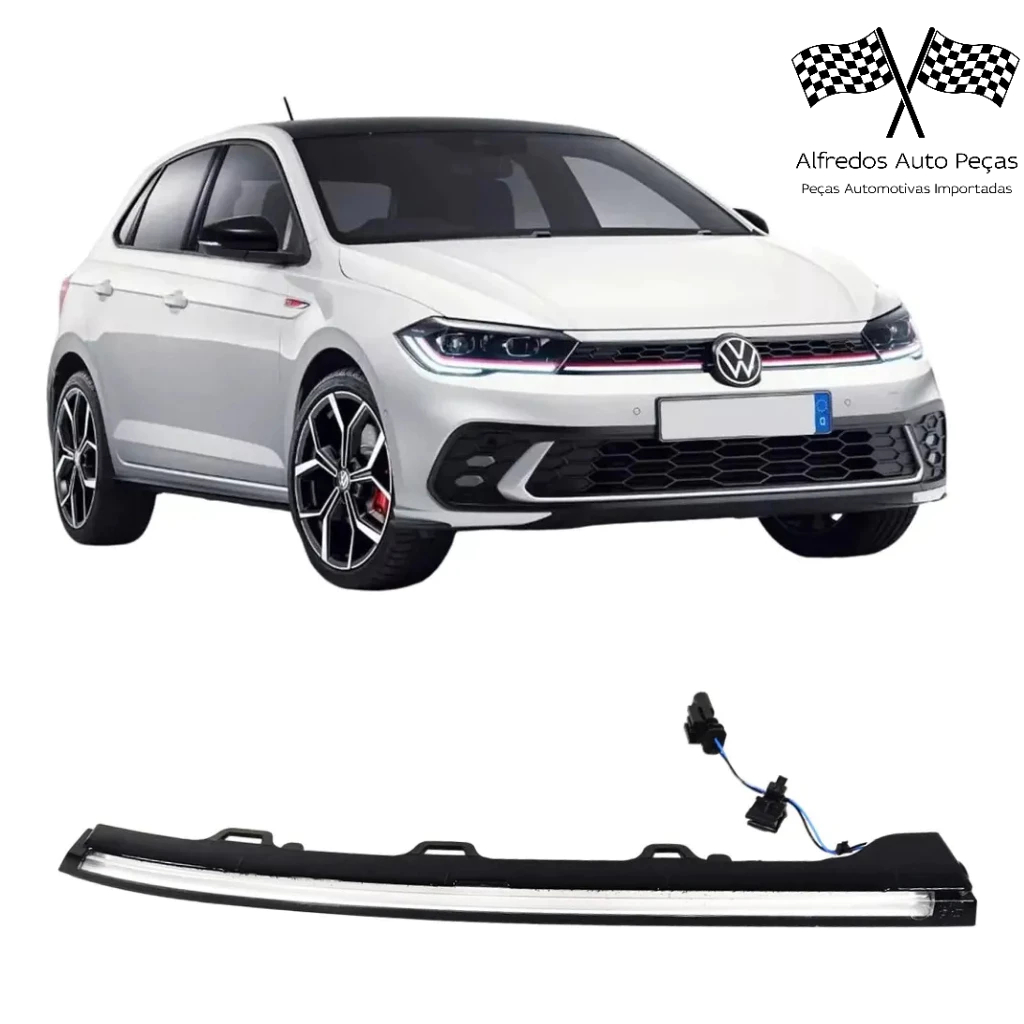 Luz Diurna Drl Daylight Grade Dianteira Vw Polo Gts 2023 2024 2025 Novo