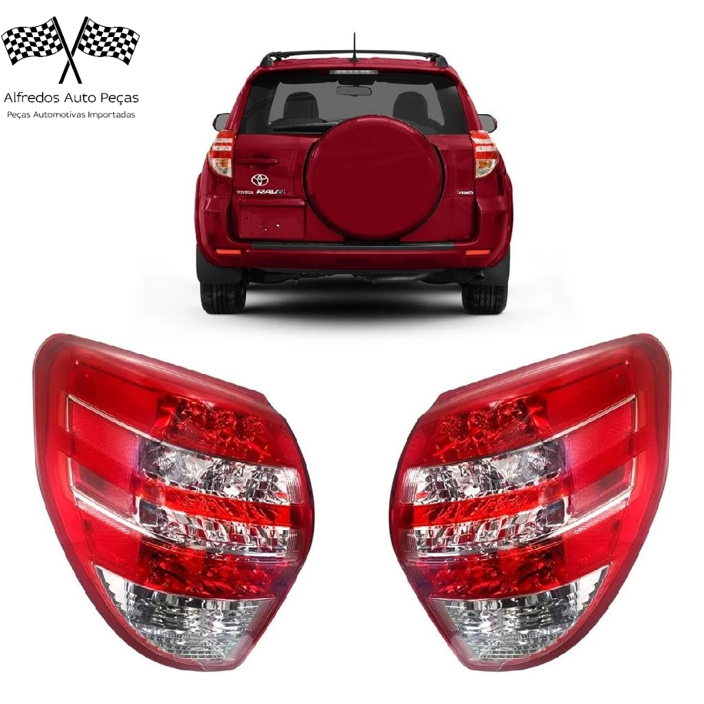 Par Ambos os Lados Lanterna Traseira Led Toyota Rav4 2009 2010 2011 2012