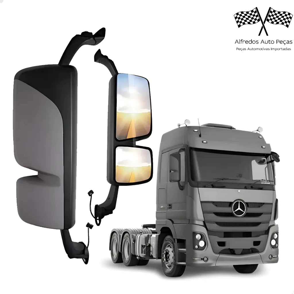 Retrovisor Mercedes Actros Eletrico Com Desembacador Direito Passageiro 9438105716