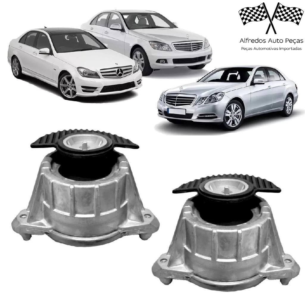 Par Coxim Calço Motor Mercedes C180 C200 E250 E300 2007 2008 2009 2010 2011 2012 2013 2014 Novo