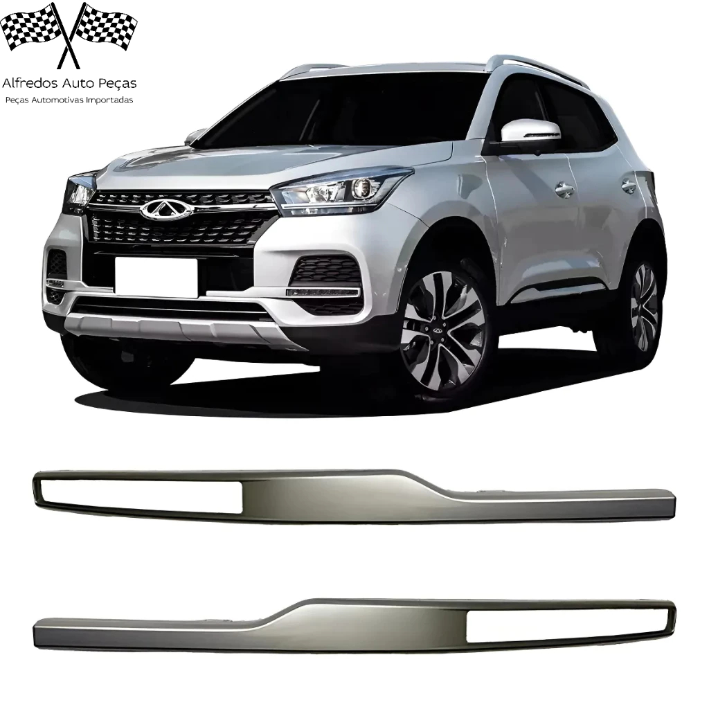 Par Friso Aplique Grade Milha Prateado Chery Tiggo 5x 2020 2021 2022 Novo 602000525AA 602000526AA