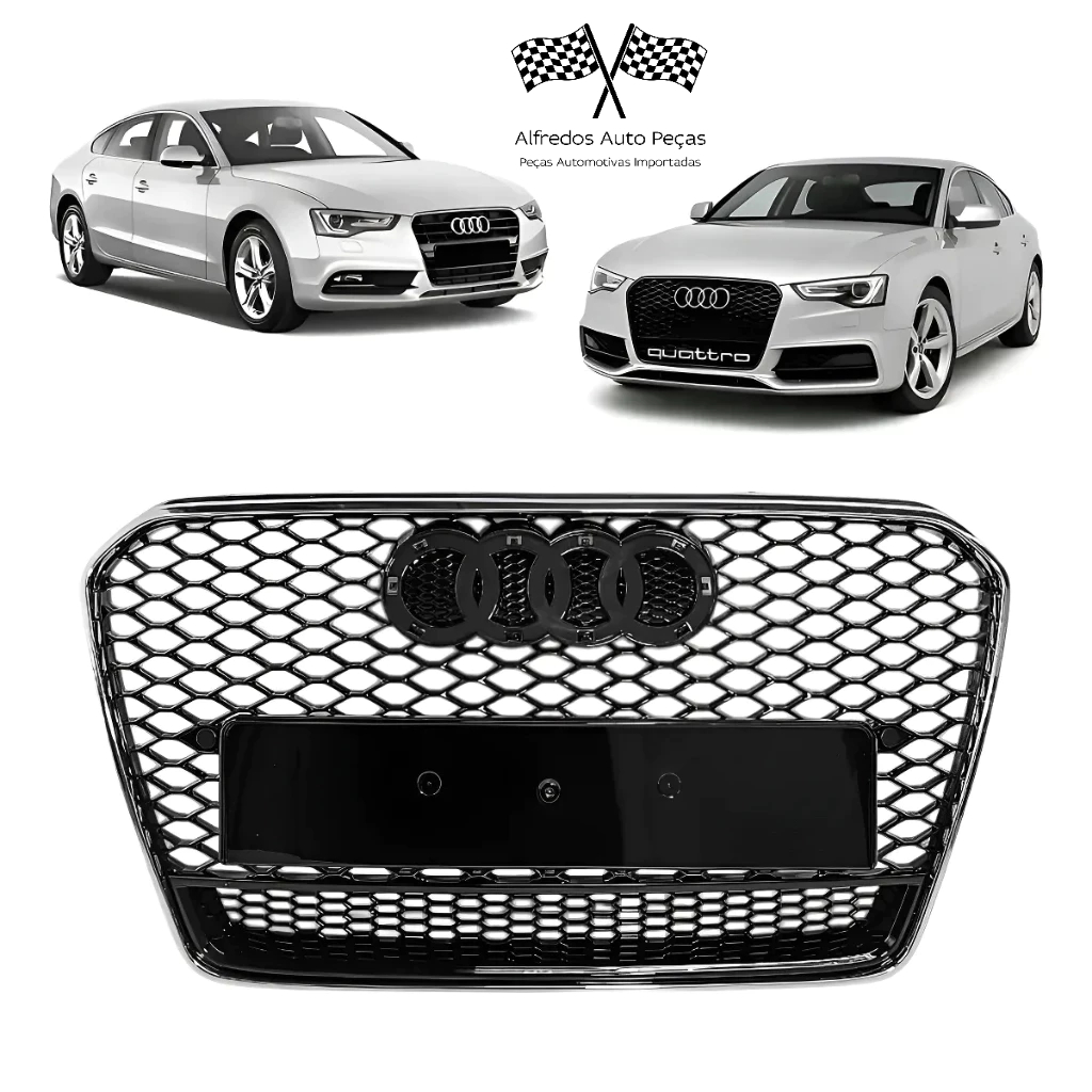 Grade Dianteira Colmeia Audi A5 2012 2013 2014 2015 2016 Preto Black Piano