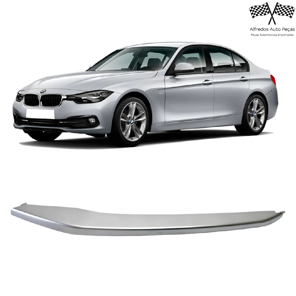 Friso Moldura Grade Milha Prateado Bmw Serie 320i 328i 2016 2017 2018 Esquerdo Motorista MR5907343