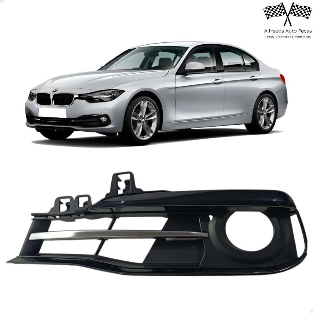 Grade Farol Milha C Friso Bmw 320i 328i 2016 2017 2018 Lado Esquerdo Motorista