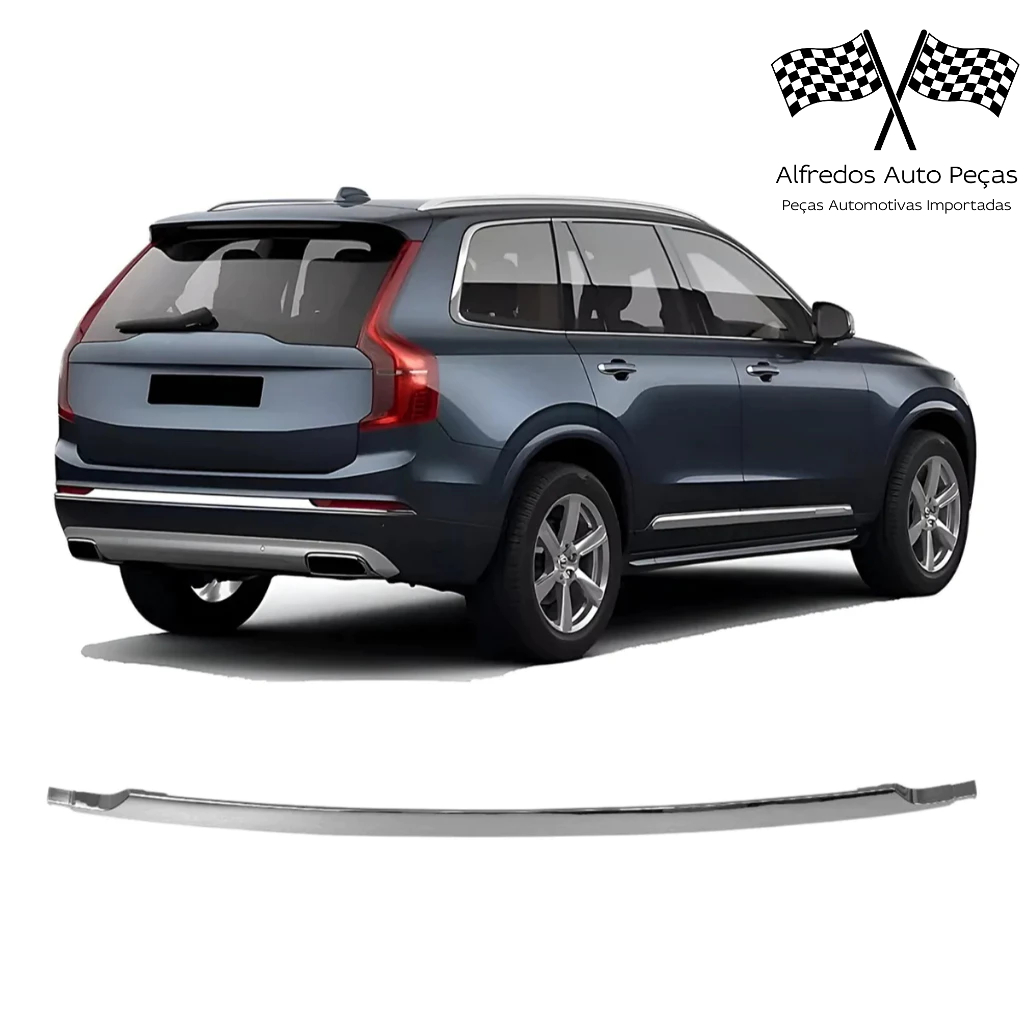 Friso Acabamento Central Traseiro Volvo Xc90 2020 21 2022 2023 2024 Cromado
