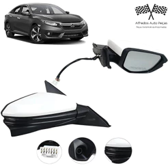 Retrovisor Com Camera Civic Touring 2016 2017 2018 2019 2020 2021 Lado Direito Passageiro