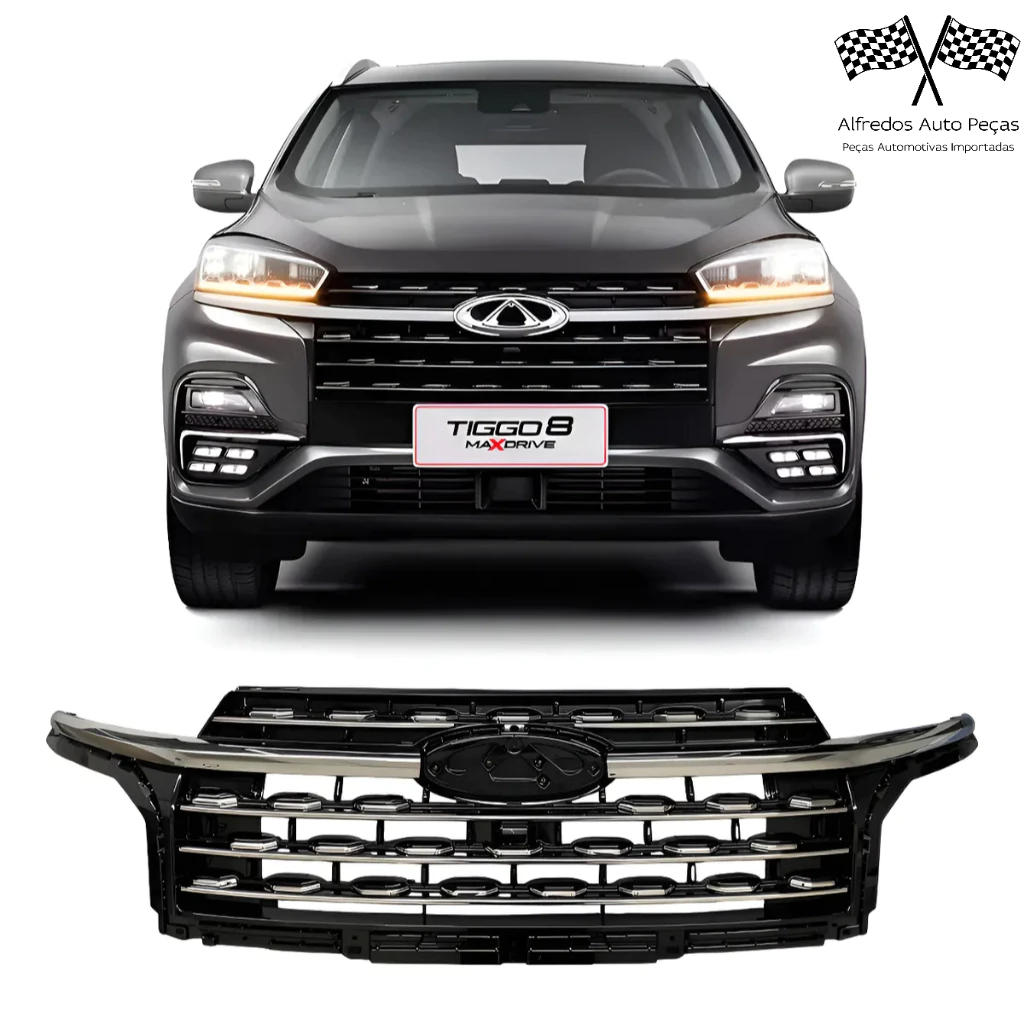 Grade Superior Central Parachoque Dianteiro Chery Tiggo 8 Max Drive 2023 2024 2025 602001772AA