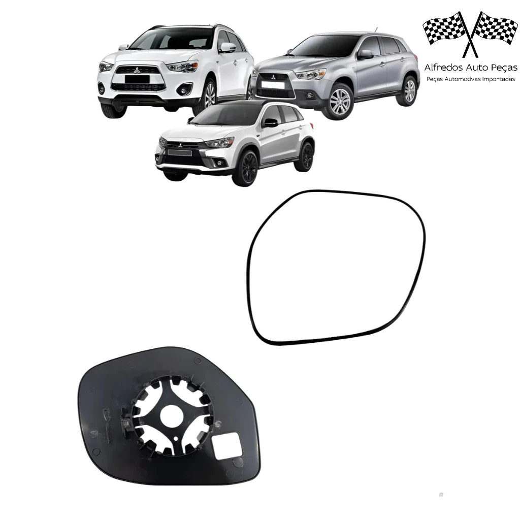 Base Lente Retrovisor Mitsubishi Asx 2011 12 13 14 15 16 17 18 2019 Esquerdo Motorista 7632B609