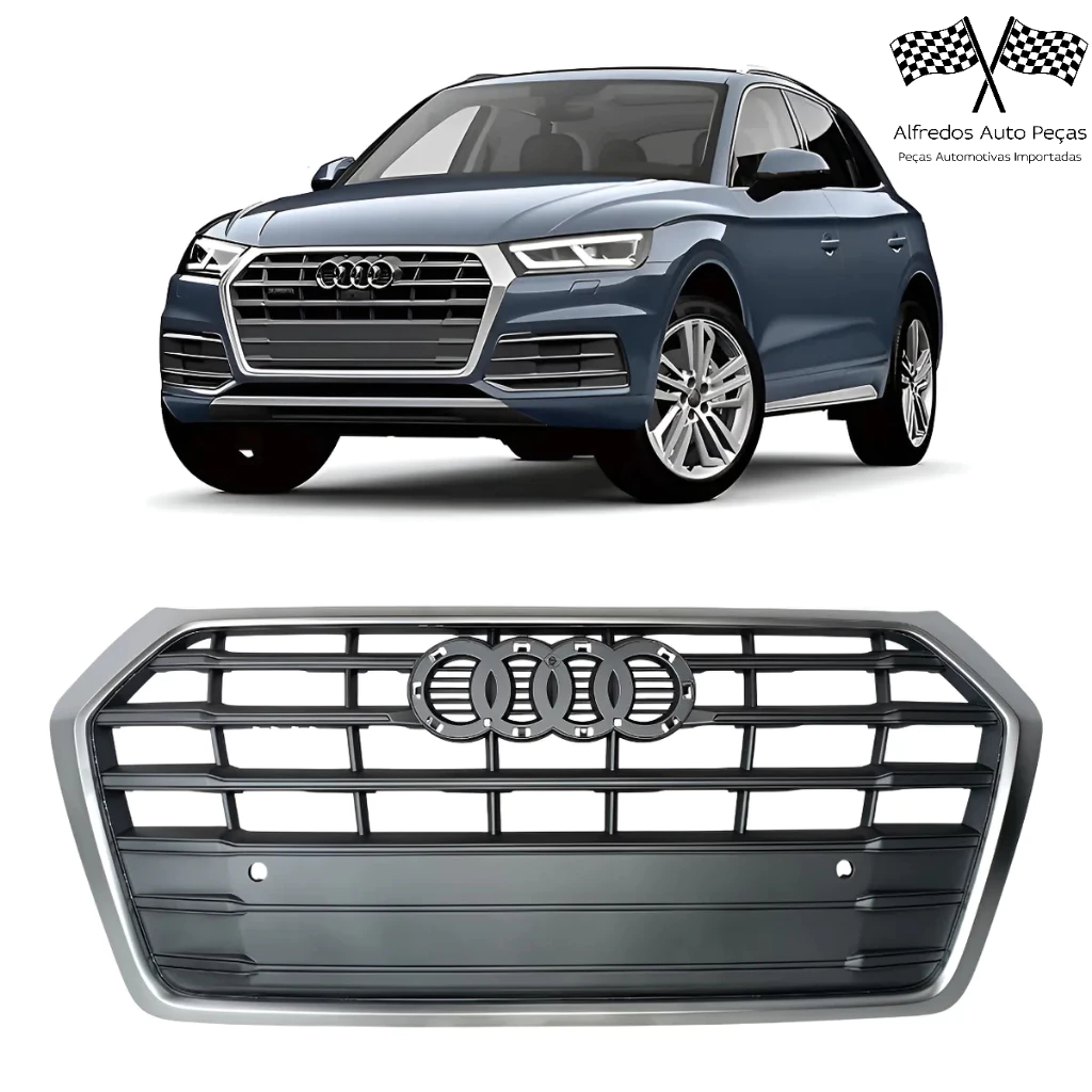 Grade Superior Dianteiro Friso Cinza Parachoque Dianteiro Audi Q5 2017 2018 2019 2020 80A853651A