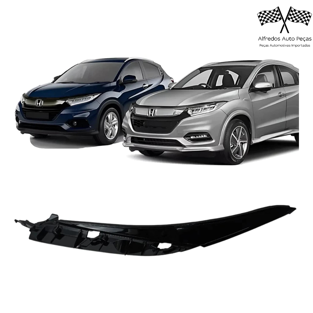 Friso Acabamento Black Piano Farol Dianteiro Honda Hrv 2019 2020 2021 Esquerdo Motorista 33151-T7A
