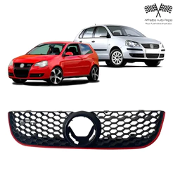 Grade Superior Parachoque Dianteiro Friso Vermelho Transformação Polo Gti 2007 2008 2009 2010 2011
