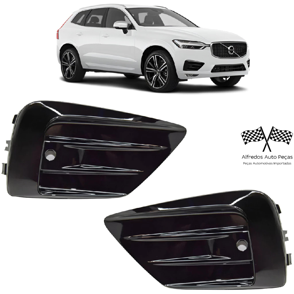 Par Grade Moldura Acabamento Dianteiro Volvo XC60 2017 2018 R Design  31449129 31449128