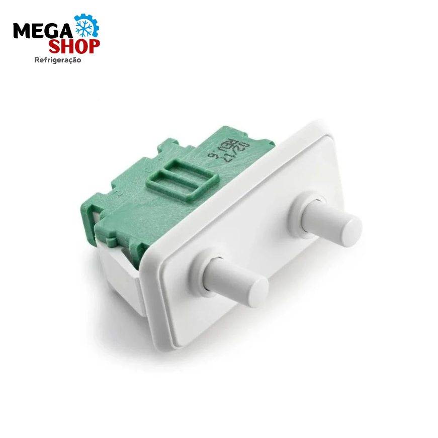 Interruptor Botão Duplo Para Geladeira Electrolux DC34 DC38 DC41 DC45 DC46 DC47 DC47A DC47G DC48 DC49X DC50X 64484557