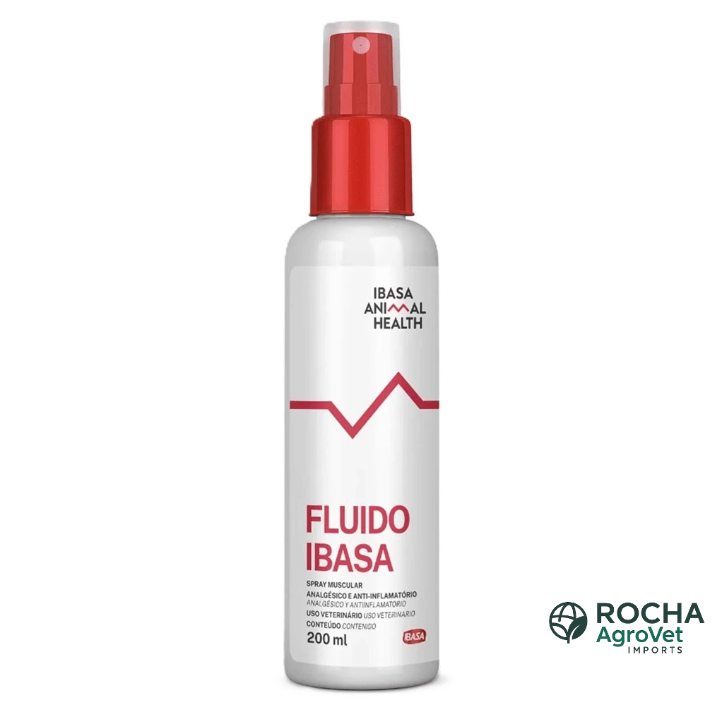Fluido Ibasa 200ml Spray Muscular Anti-Inflamatório Veterinário em Oferta na Shopee