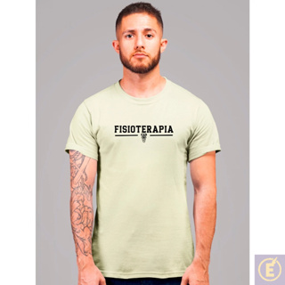 Camiseta Masculina Estampada Profissão Faculdade de Fisioterapia Brasão no Meio 100% Algodão em Oferta na Shopee