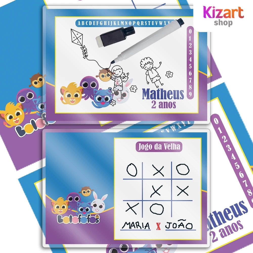 Lousa Mágica Personalizada Para Festa Infantil Lembrancinha Com Canetas Apagáveis Personalizado em Oferta na Shopee
