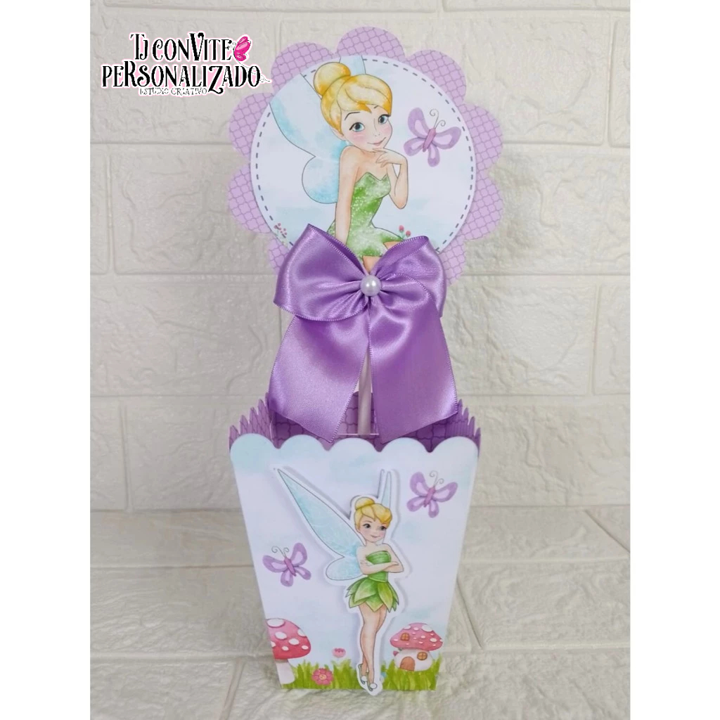 Centro de Mesa Cachepot tinker bell Personalizados - Lembrancinhas - Festa Infantil - Aniversário