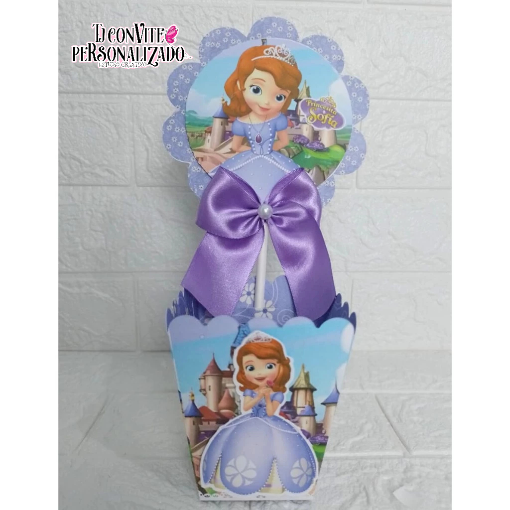 Centro de Mesa Cachepot princesa Sofia Personalizados - Lembrancinhas - Festa Infantil - Aniversário