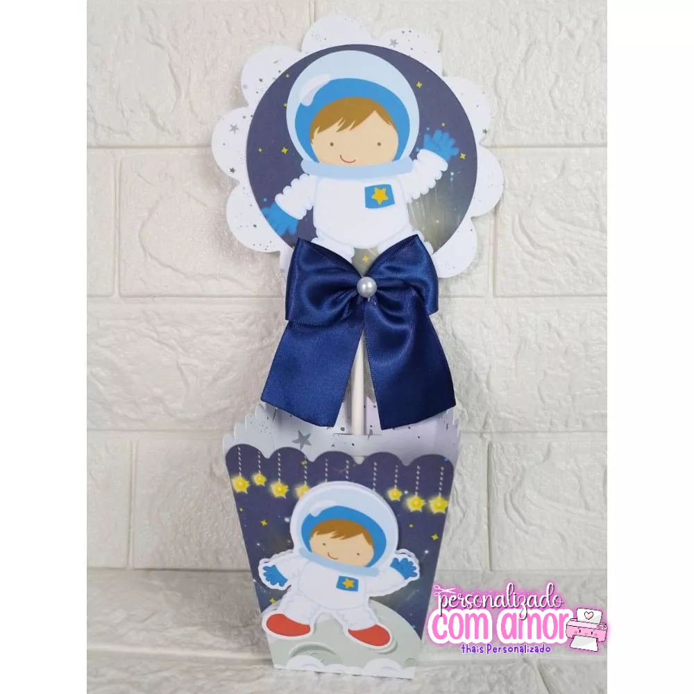 Centro de Mesa Cachepot ASTRONAUTA Personalizados - Lembrancinhas - Festa Infantil - Aniversário