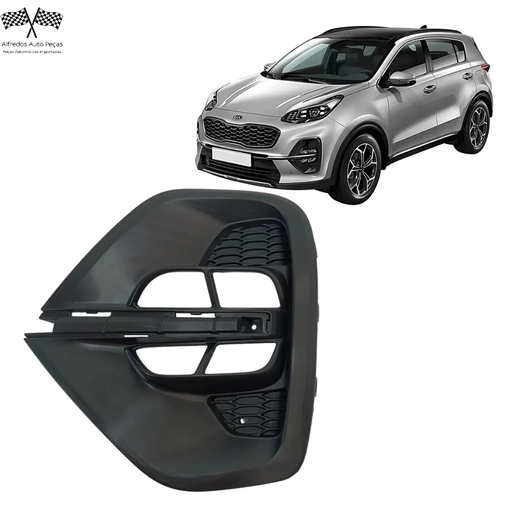 Grade Moldura Farol Milha Dianteiro Sportage Ex 2019 2020 2021 2022 Esquerdo Motorista 86521-F1520