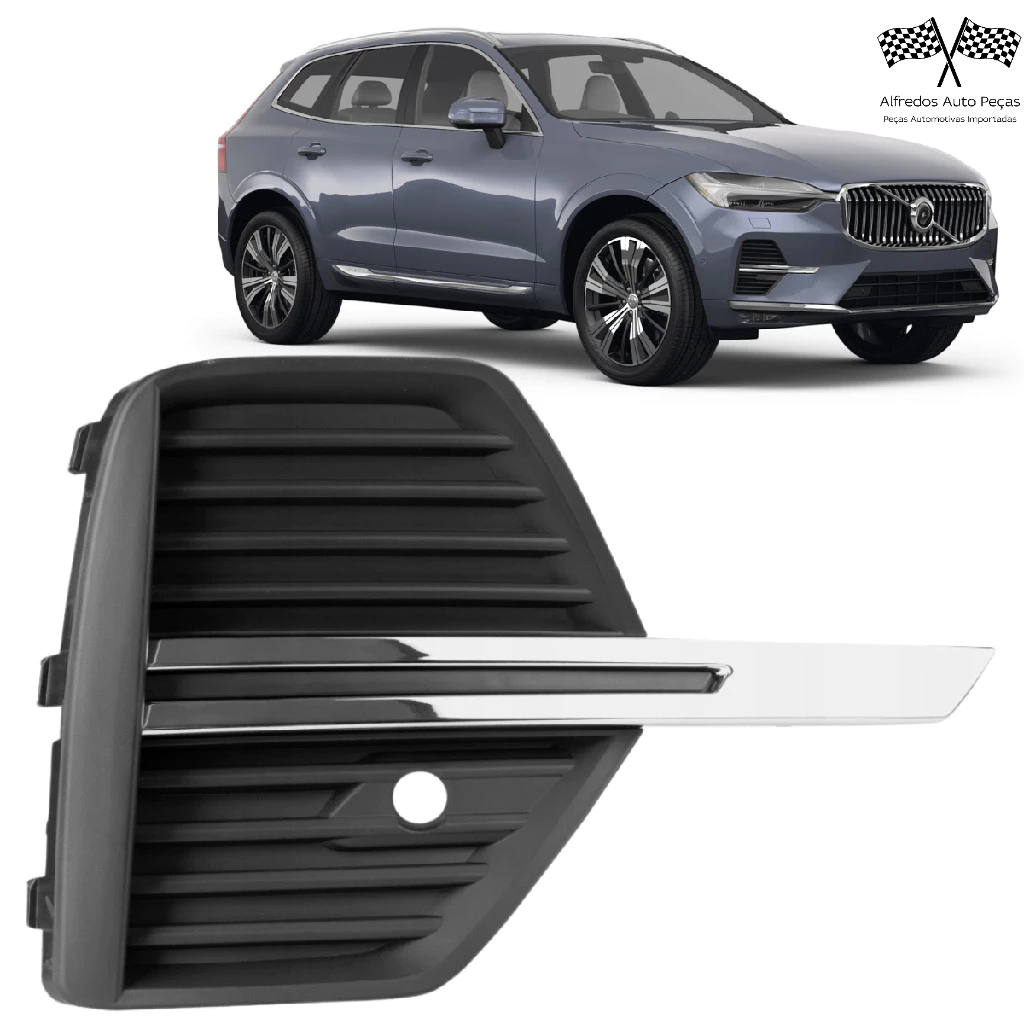 Grade Milha Acabamento Cromado Direito Passageiro Volvo Xc60 2021 2022 2023 2024