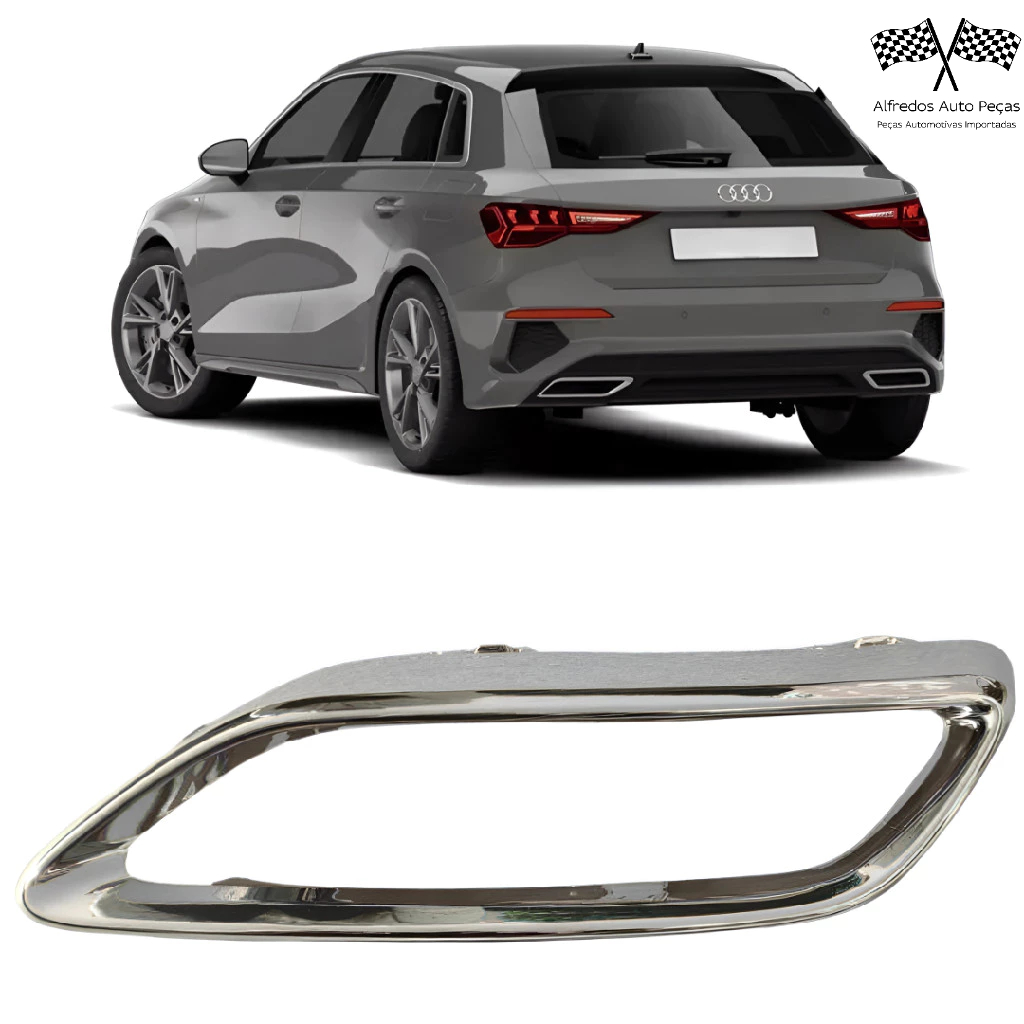 Friso Ponteira Escapamento Cromado Audi A3 2021 23 2024 Le