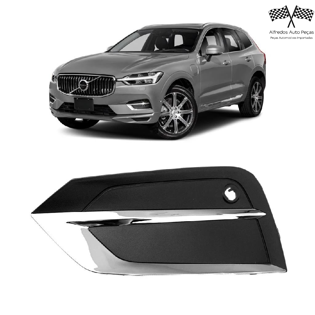 Grade Milha Friso Cromado Esquerdo Motorista Volvo Xc60 2018 2019 2020 2021 2022 2023 2024 31694538