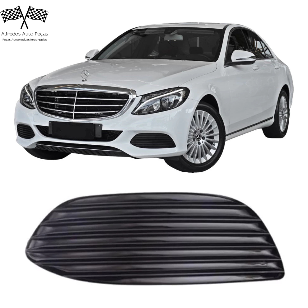 Grade Moldura Milha Dianteiro Mercedes C180 C200 Exclusive 2015 2016 2017 2018 Esquerdo A2058851523