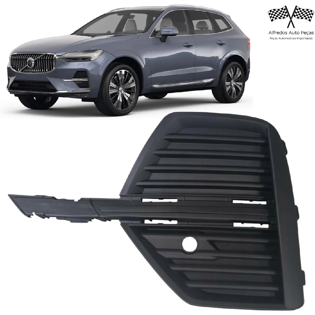 Grade Moldura Milha Dianteiro Volvo Xc60 T8 2021 2022 2023 2024 Esquerdo Motorista 32234946