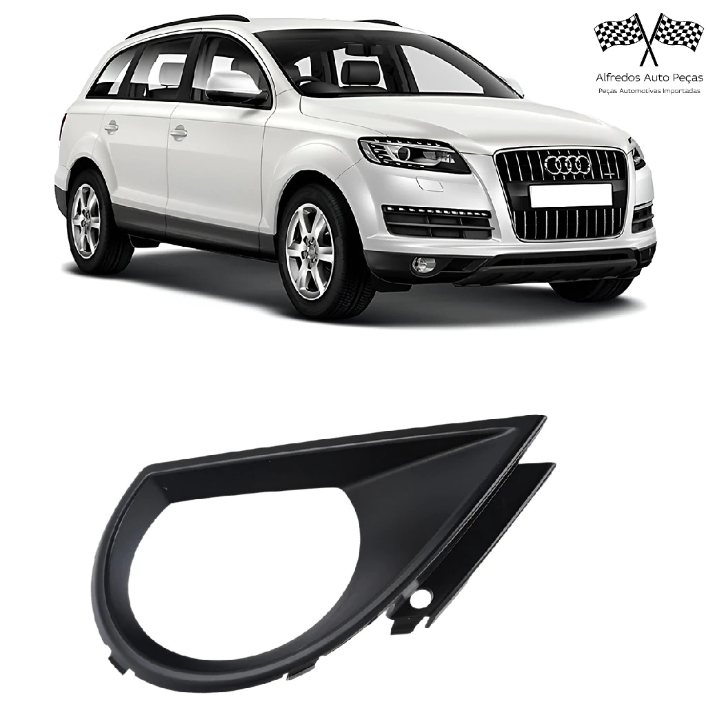Grade Moldura Farol Milha Dianteiro Audi Q7 2011 2012 2013 2014 2015 Direito Passageiro V4L0807489A
