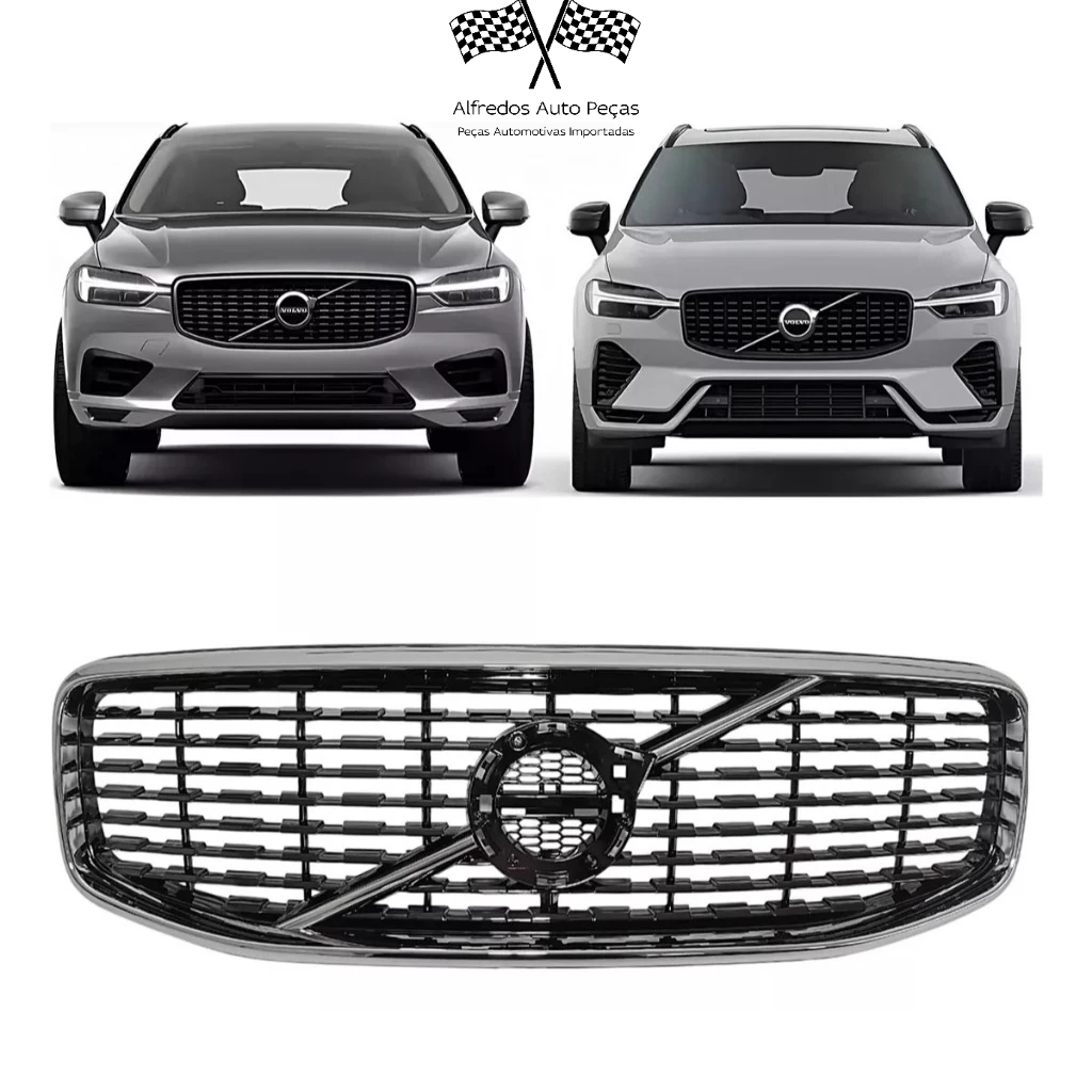 Grade Superior Dianteira Volvo Xc60 2018 2019 2020 2021 R Design
