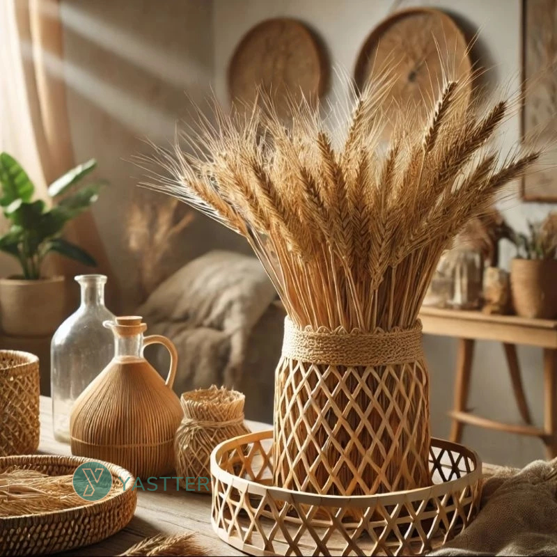 120 Haste Trigo Seco para Decorações - Arranjos, Flores Desidratadas e Vaso Decorativo