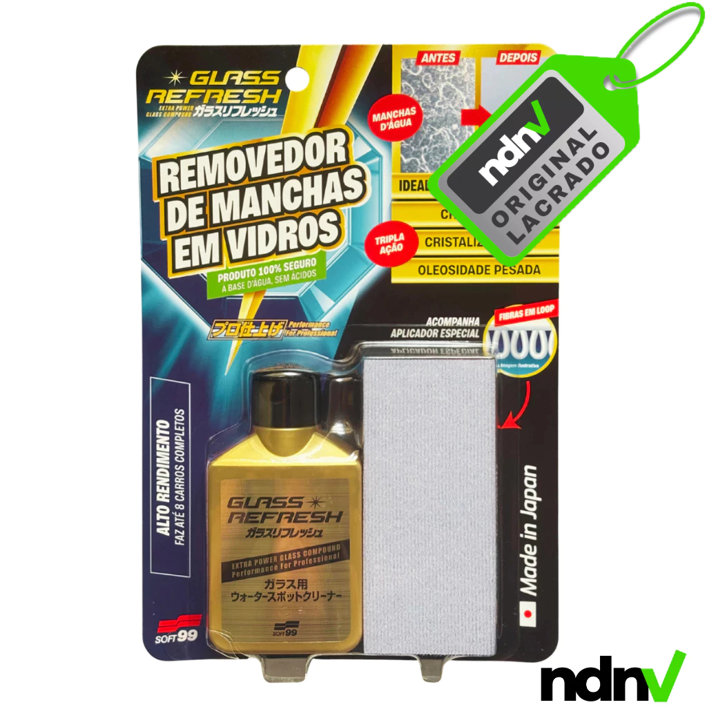Glass Refresh Descontaminante de Vidros 80 ml - Soft99 - Removedor de Manchas
