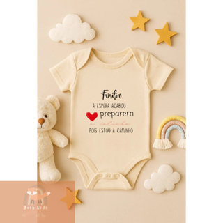 Body Bebê – "Família, a Espera Acabou" em Oferta na Shopee