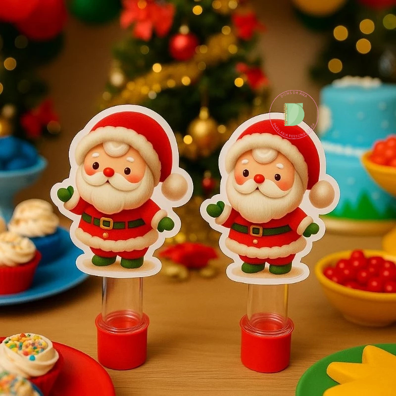Apliques para Tubetes Personalizado de Natal-Lembrancinhas para festa infantil-Personalizados Natal