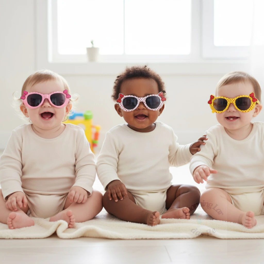 Óculos De Sol Infantil Bebê Menina 1 A 3 Anos Uv 400 Verão Praia Piscina