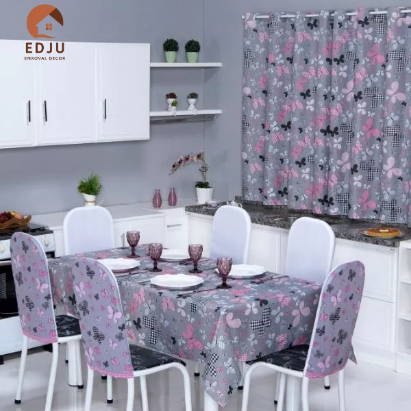 Toalha de Mesa Oxford Estampada 8 Lugares – 2,50 x 1,40m Decoração, praticidade e qualidade para sua cozinha ou sala de