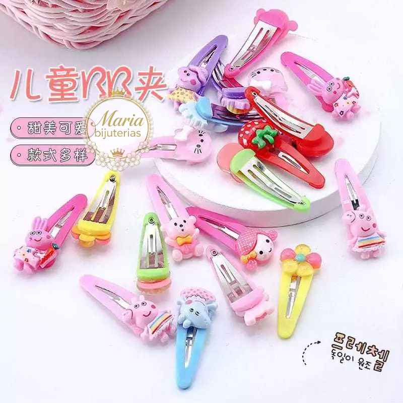 Kit 20 Presilhas de Cabelo Tic-Tac Bico de Pato Colorido Infantil em Oferta na Shopee