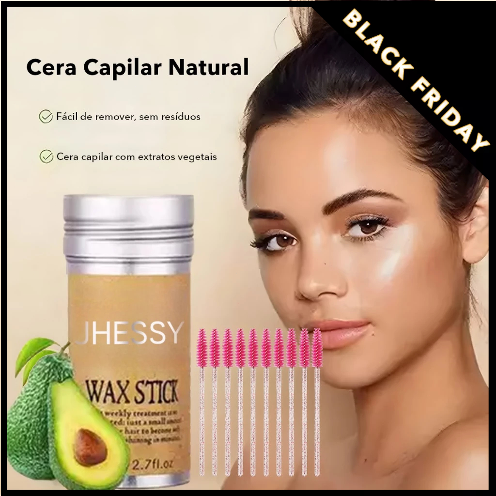 Bastão Modelador de Cabelo Pomada Cera Modeladora Stick Anti-Frizz Fixação Forte Efeito Matte Unissex